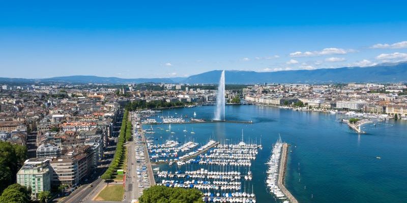 vue du ciel de Genève